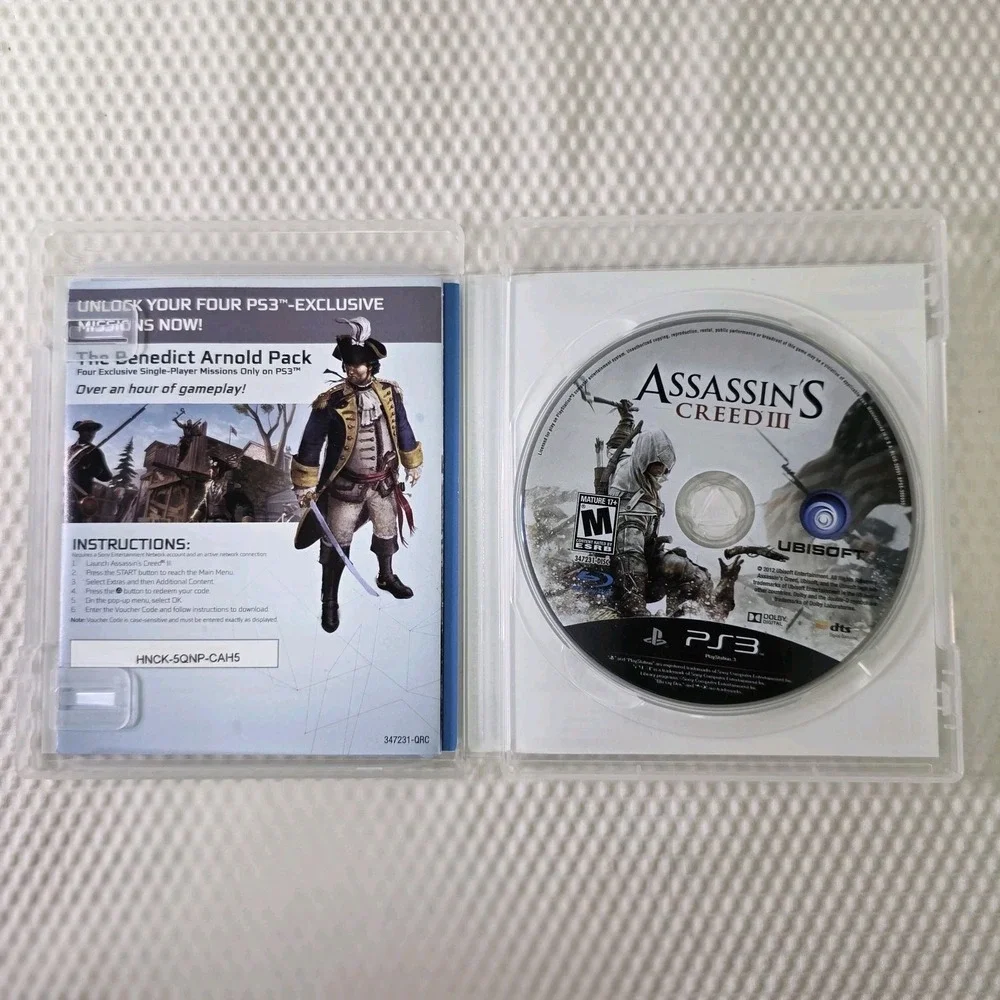 Assassin's Creed III (Sony PlayStation 3 2012) PS3 Manual included
